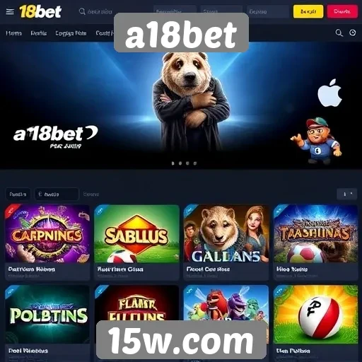 Variedade de jogos disponíveis em a18bet